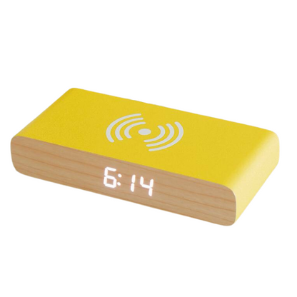 Steepletone Rise Charge Yellow - Wireless Charger & Bedside Alarm Clock