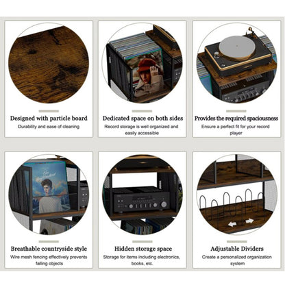 إيكو أوديو - حامل أسطوانات الفينيل ومشغلها (حامل عرض الأسطوانات والمشغل)