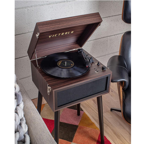 Victrola VTA-75-ESP Liberty 5-in-1 Turntable Music EntertainmentCenter with Bluetooth Wireless FM Radio USB Recorder Wood (Espresso)