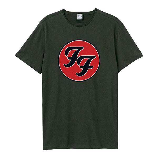 Tshirt - Foo Fighters - Double F Logo Amplified Vintage Charcoal