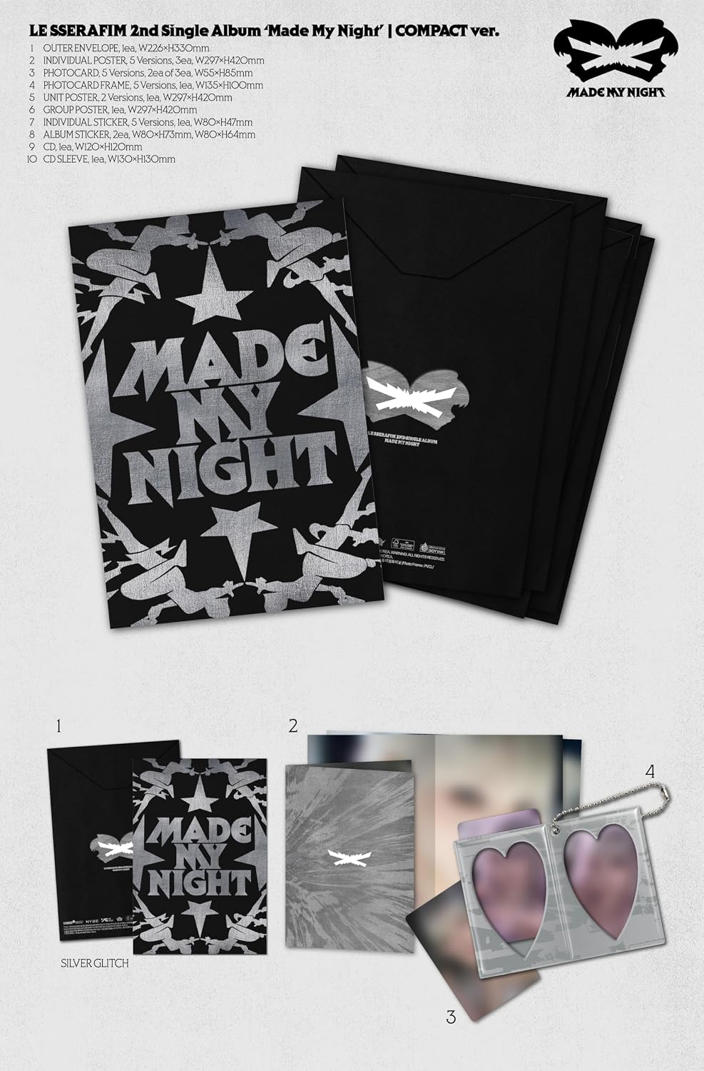 LE SSERAFIM - 2nd Single Album [Made My Night] (Compact Ver.)(Random) - CD