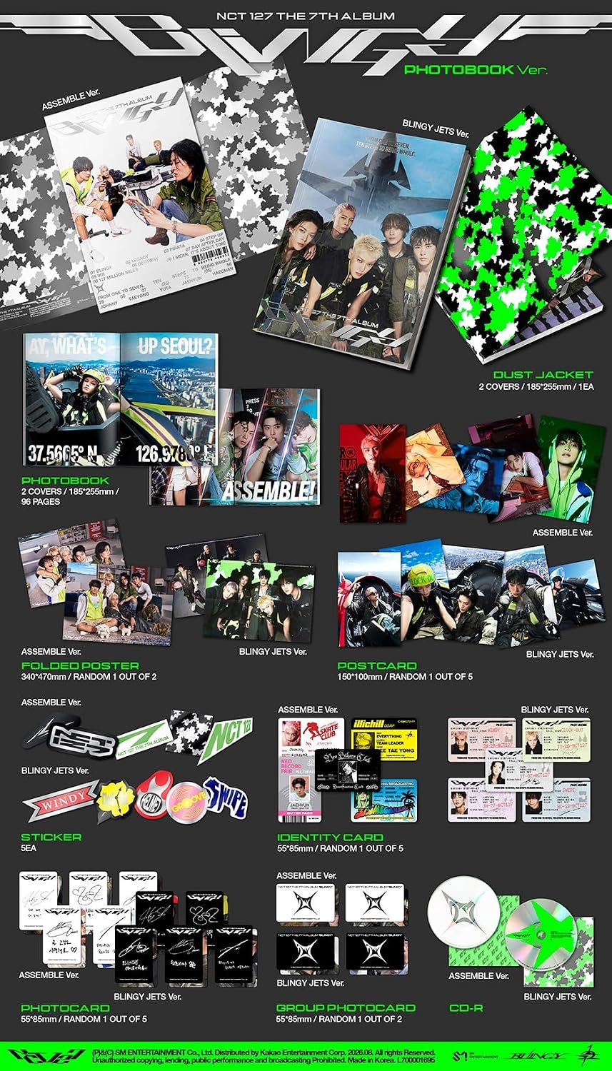 NCT 127 - 7th Full Album [BLINGY] (Photobook Ver.) - CD