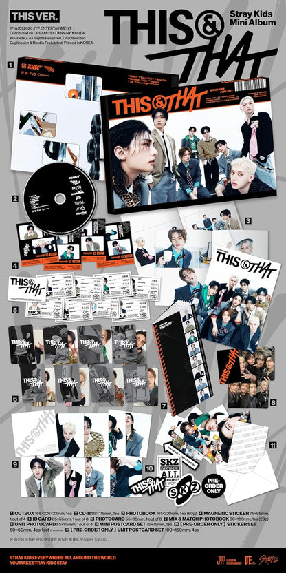 Stray Kids - 10th Mini Album [THIS & THAT] (THIS VER. / THAT VER.) - CD