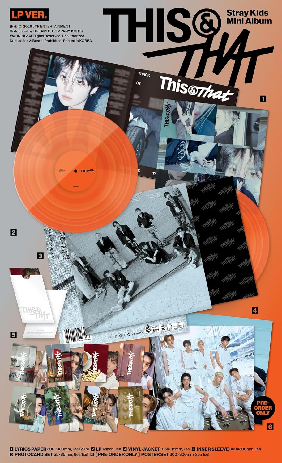 Stray Kids - 10th Mini Album [THIS & THAT] (LP Ver. Orange Vinyl) - LP