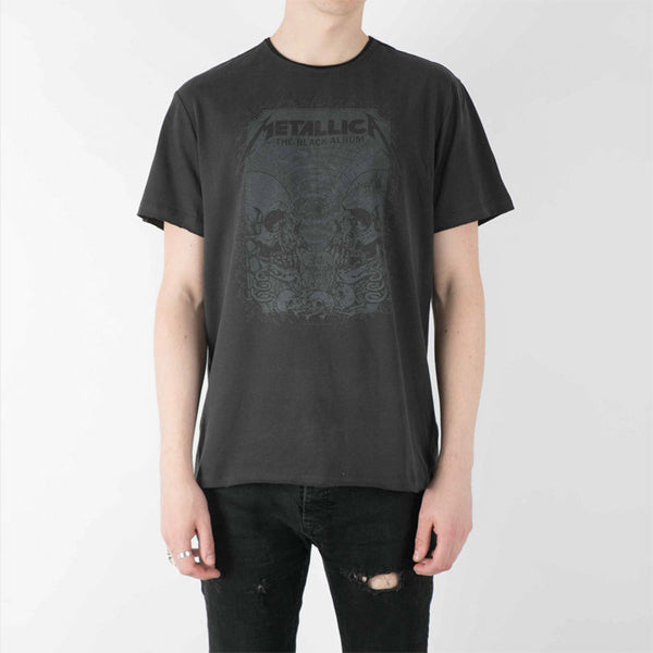 Tshirt - Metallica - The Black Album Amplified Vintage Charcoal