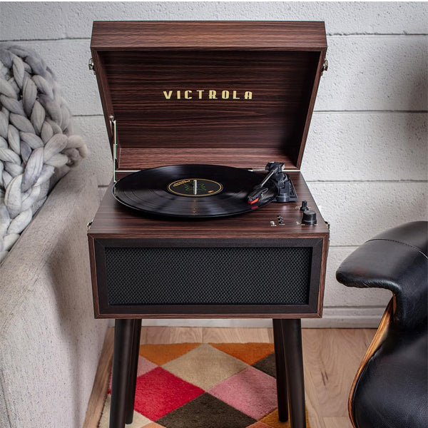 Victrola VTA-75-ESP Liberty 5-in-1 Turntable Music EntertainmentCenter with Bluetooth Wireless FM Radio USB Recorder Wood (Espresso)