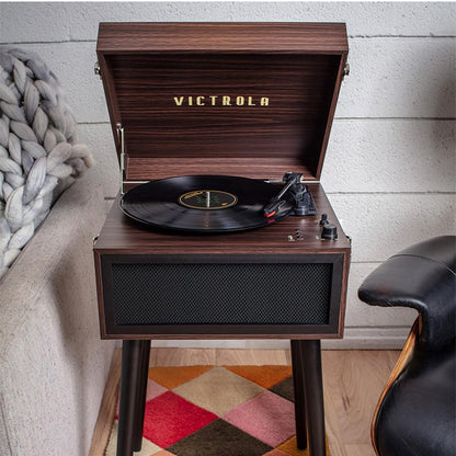 Victrola VTA-75-ESP Liberty 5-in-1 Turntable Music EntertainmentCenter with Bluetooth Wireless FM Radio USB Recorder Wood (Espresso)
