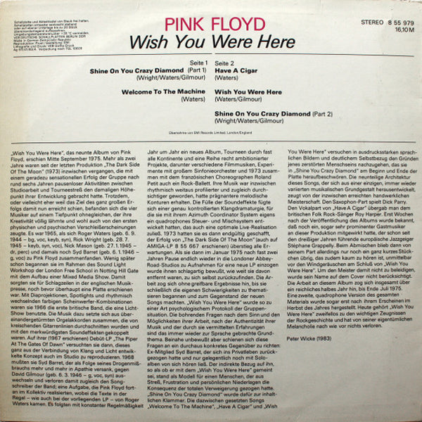 بينك فلويد - أتمنى لو كنت هنا - ألبوم (فينيل مستعمل)