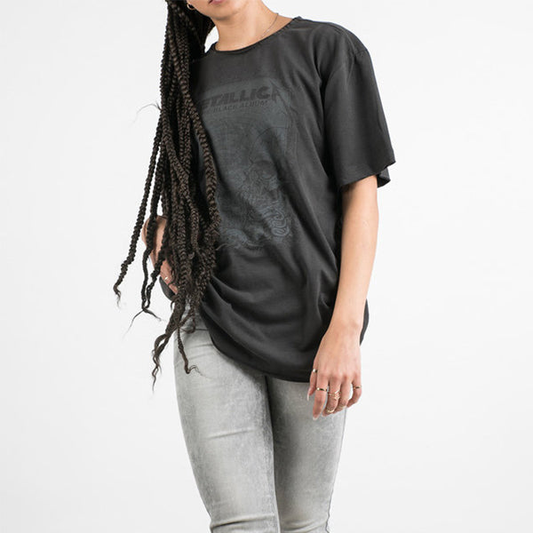 Tshirt - Metallica - The Black Album Amplified Vintage Charcoal