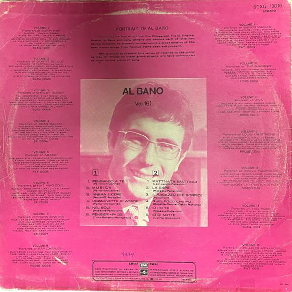 Al Bano - Portrait Of Al Bano Vol. 16 - LP (Used Vinyl). Shop now online in UAE
