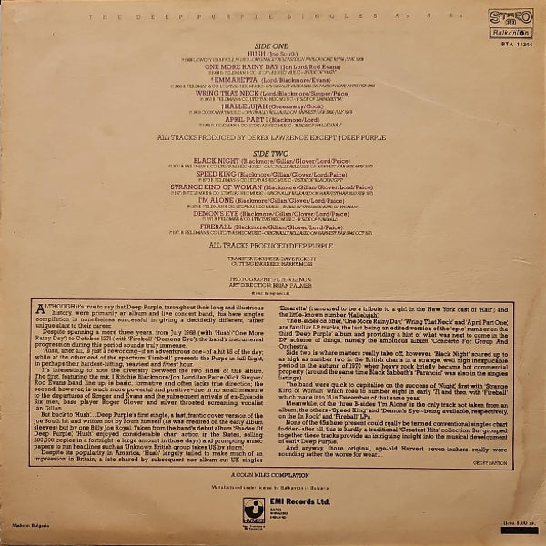 Deep Purple - The Deep Purple Singles A's & B's (Comp, Lig) - LP (Used Vinyl)