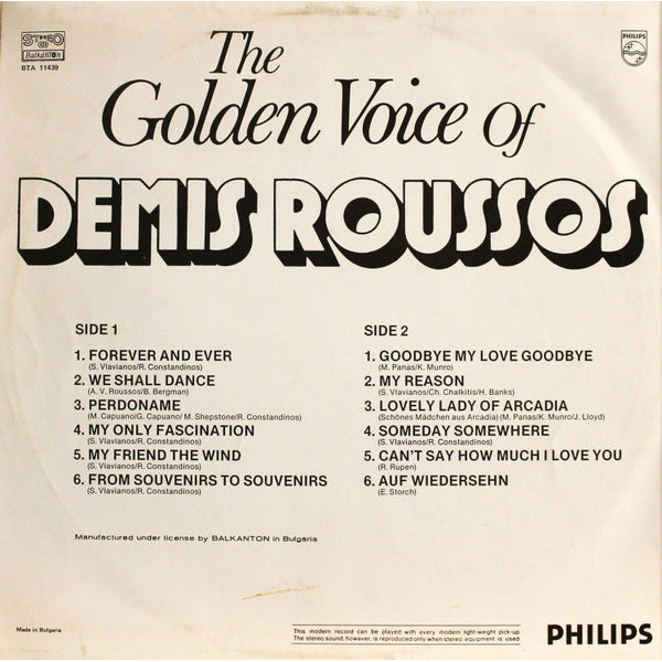 Demis Roussos - The Golden Voice Of Demis Roussos - LP (Used Vinyl)