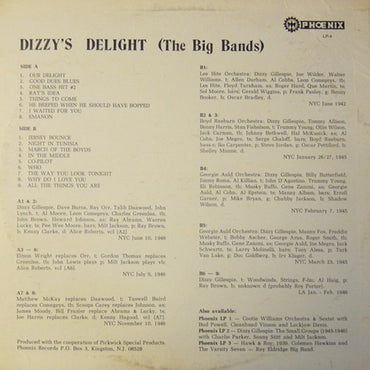 Dizzy Gillespie - Dizzy's Delight (The Big Bands) - LP (Used Vinyl)