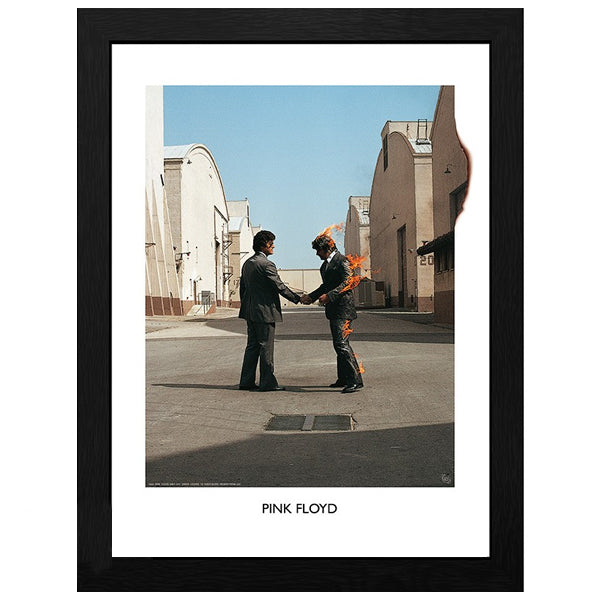 بينك فلويد - لوحة مطبوعة مؤطرة بعنوان "الاحتراق" (30 × 40)