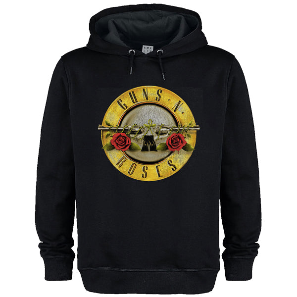 Guns 'N' Roses Drum Amplified Vintage Black Hoodie Sweatshirt Medium (AS.IS)(Good Fade)