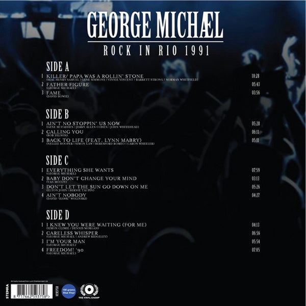 GEORGE MICHAEL - Rock In Rio 1991 (Transparent Blue Vinyl) - 2LP. Buy now music store abudhabi
