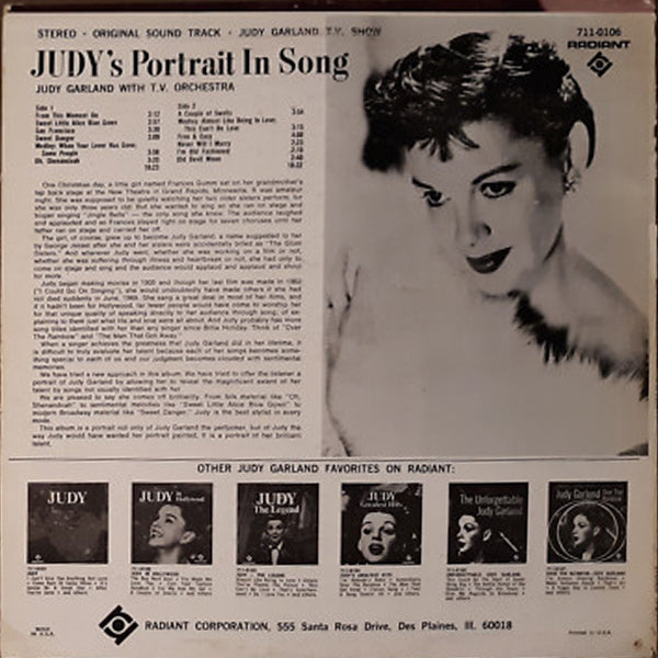 Judy Garland - Judy's Portrait In Song - LP (Used Vinyl)