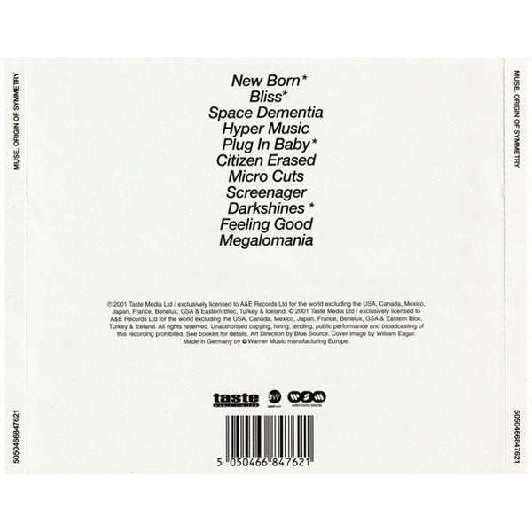 ميوز - أصل التناظر - قرص مضغوط