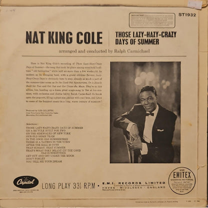 Nat King Cole - Those Lazy-Hazy-Crazy Days Of Summer ( Album) - LP (Used Vinyl)