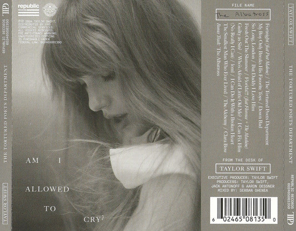Taylor Swift - The Tortured Poets Department - The Albatross - CD