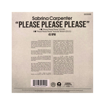 Sabrina Carpenter - Please Please Please (Day Glow Vinyl) - 7"