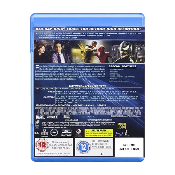Spider-Man 3 - Blu-ray