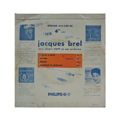 Jacques Brel Avec André Popp Et Son Orchestre - 4 - L'air De La Bêtise - 7" (Used Vinyl)