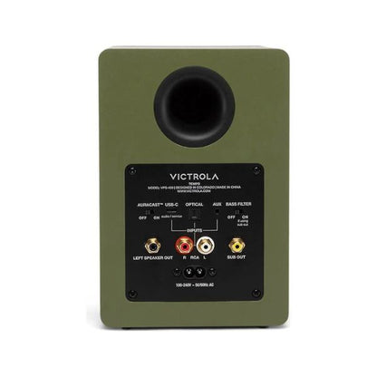 Victrola Tempo Bookshelf Speakers (VPS-400-GRN-INT)