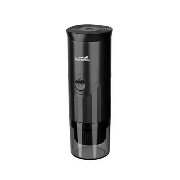 ماكينة إسبرسو محمولة من تاكي أويك - مزودة ببطارية عالية السعة، وخاصية التسخين الذاتي، وضغط يصل إلى 20 بار - أسود