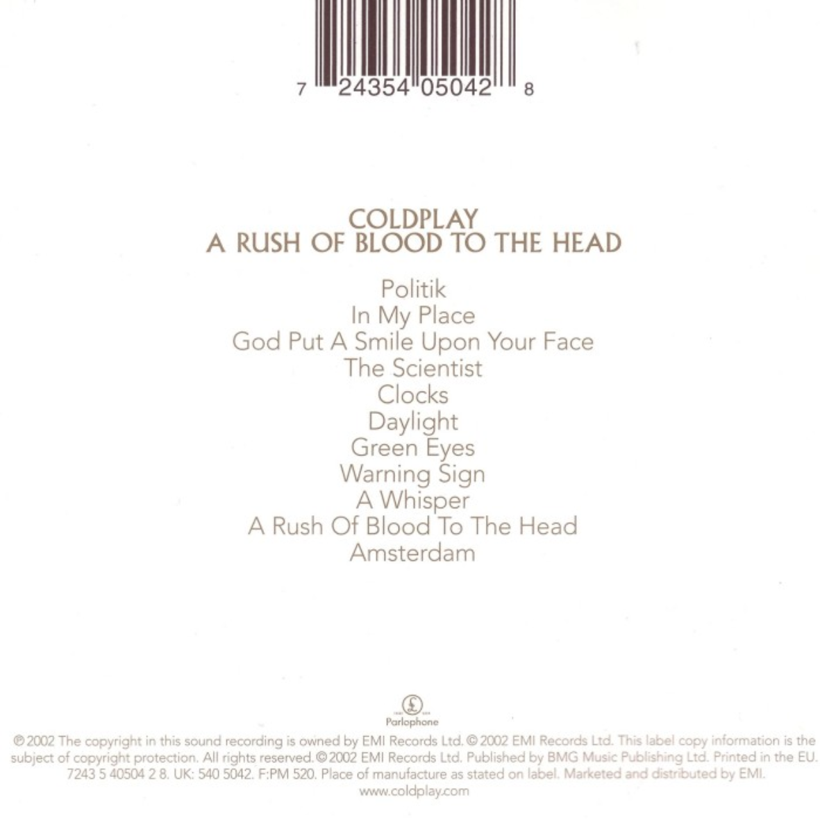 [ PRE ORDER ] Coldplay - Rush Of Blood To The Head (2024 Ecorecord) - LP. Shop now online in uae