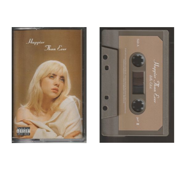 بيلي إيليش - أسعد من أي وقت مضى (شريط كاسيت رمادي بني إصدار محدود) - K7
