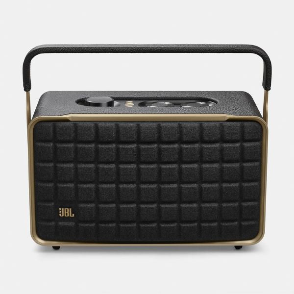 JBL Authentics 300 - Portable Retro-Style Smart Bluetooth Speaker with Powerful Sound, Wi-Fi, and Built-in Battery - Black