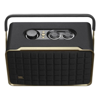 JBL Authentics 300 - Portable Retro-Style Smart Bluetooth Speaker with Powerful Sound, Wi-Fi, and Built-in Battery - Black