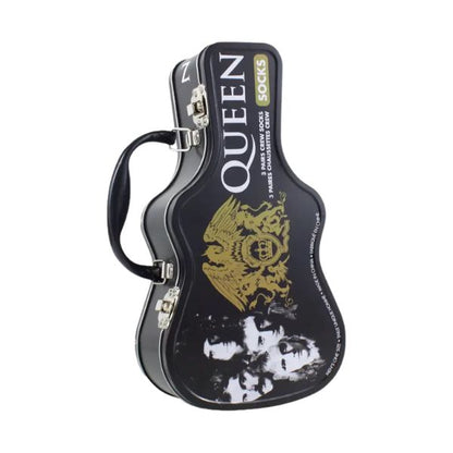 Queen - Queen Socks 3 Pack In Guitar Tin (One Size)