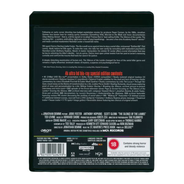 The Silence Of The Lambs 4K Ultra HD Blu-ray