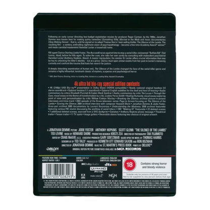 The Silence Of The Lambs 4K Ultra HD Blu-ray