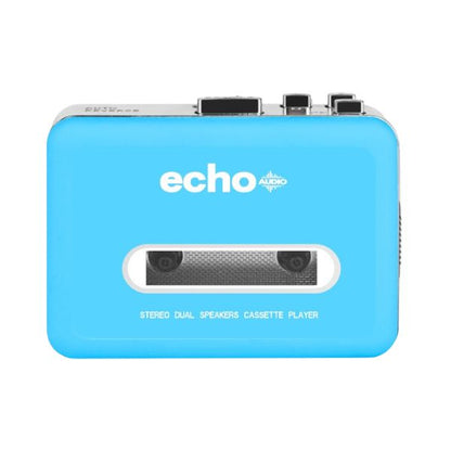 Echo Audio Cassette Player with built-in speaker ( The Jackson Walkman ) - Blue