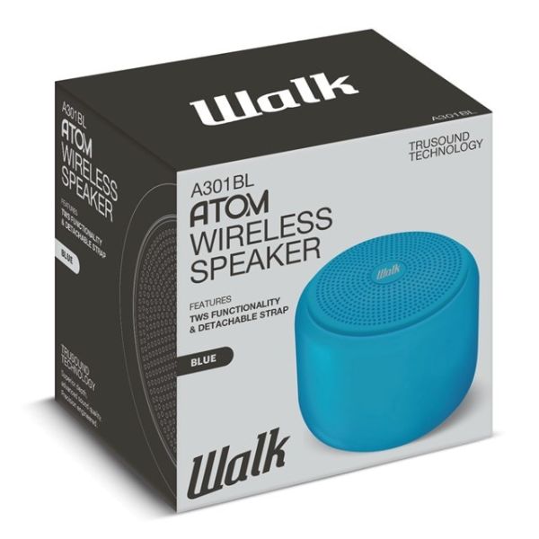 Walk Audio Atom Wireless Speaker (Blue)