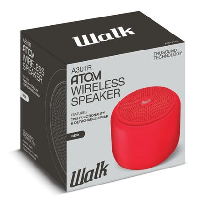 Walk Audio Atom Wireless Speaker (Red)
