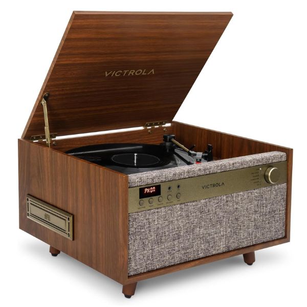 Victrola Century (VTA-820SB-WLN-INT) 6-in-1 Vinyl Record Player & Music Center - Walnut