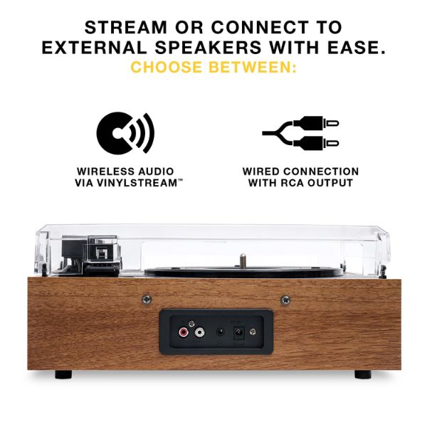 Victrola Eastwood II (VTA-74-OAK-INT) Record Player Three-Speed Turntable with Bluetooth - Oak