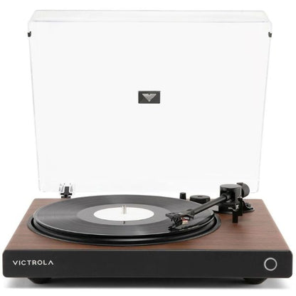 Victrola Wave (VPT-1520-WLN-INT) Bluetooth Turntable with Auracast – 2-Speed Vinyl Record Player - Walnut
