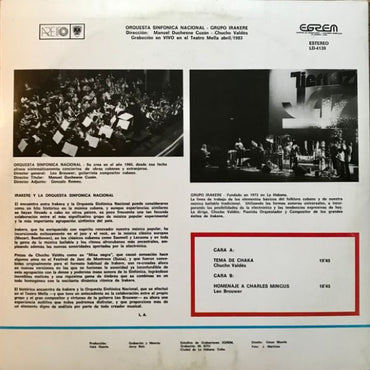 Irakere - Orquesta Sinfónica Nacional - LP (Used Vinyl)