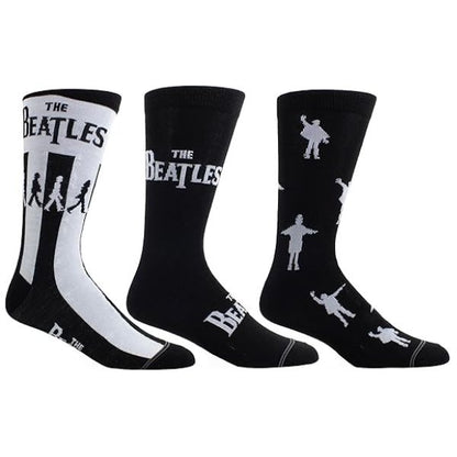 Perri's - Beatles - BBC - Crew Socks (3 Pack Collector Guitar Shape Tin)