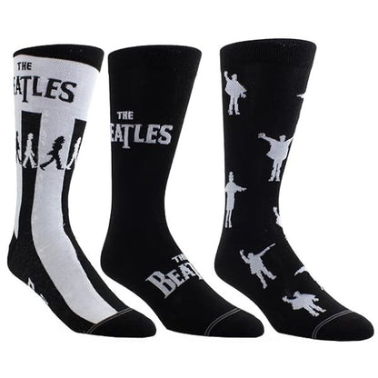 Perri's - Beatles - BBC - Crew Socks (3 Pack Collector Guitar Shape Tin)