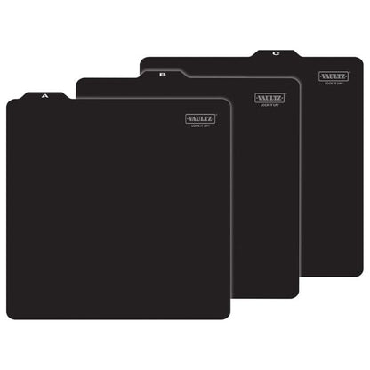 Vaultz - Lined A-Z Divider Guides for 12" Vinyl - Black VZ01045-WM-CAM
