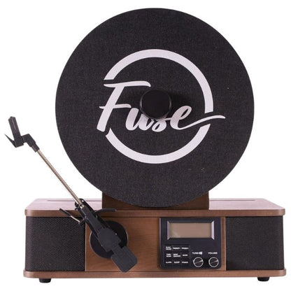 FUSE - WRAP Vertical Record Player With Bluetooth IN/OUT. FM Radio. And Built-In Album Cover Holder