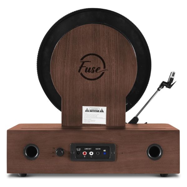 FUSE - WRAP Vertical Record Player With Bluetooth IN/OUT. FM Radio. And Built-In Album Cover Holder