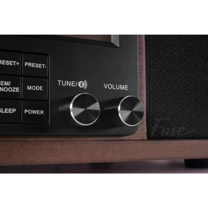 FUSE - WRAP Vertical Record Player With Bluetooth IN/OUT. FM Radio. And Built-In Album Cover Holder