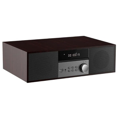 Echo Audio - CD Stereo Shelf System for Home, Vintage CD Player - Walnut